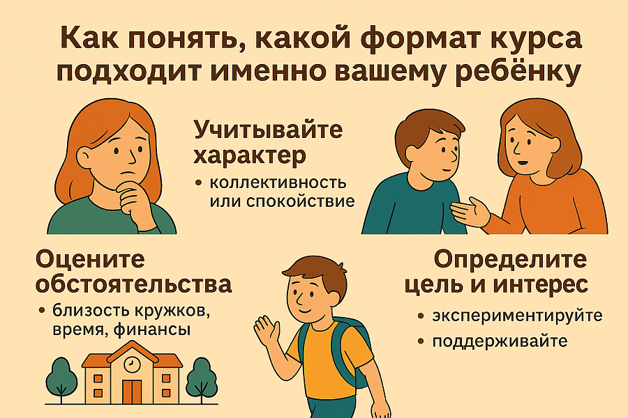 Как понять, какой формат курса подходит именно вашему ребёнку