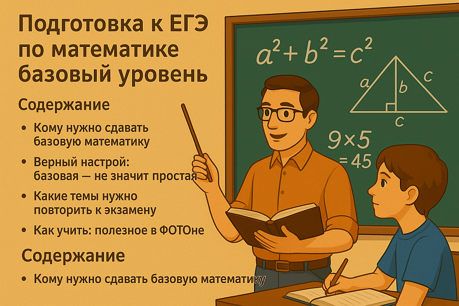 Подготовка к ЕГЭ по математике: базовый уровень